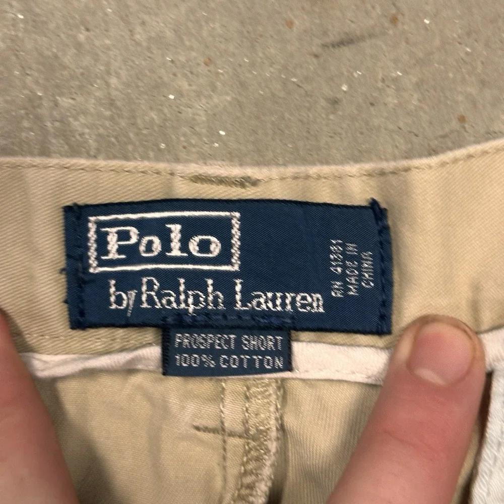 Polo Ralph Lauren Prospect Shorts Mens 36 Khaki Chino Cotton Preppy Classic Fit